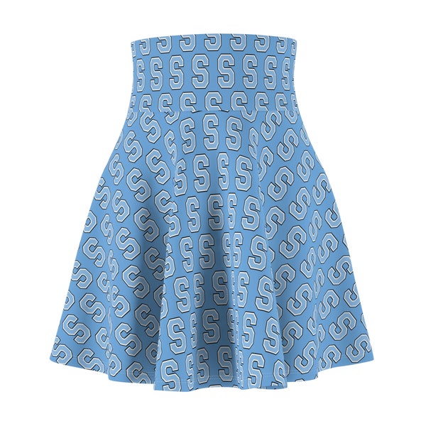 Spelman Jaguars Women's Light Blue Skater Skirt HBCU College girl skirt Spelman College School girl skirt black college tennis Skirt