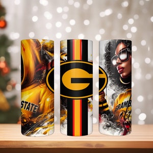 GSU Tigers: Grambling State University Tigers Skinny Matte Tumbler, 20oz