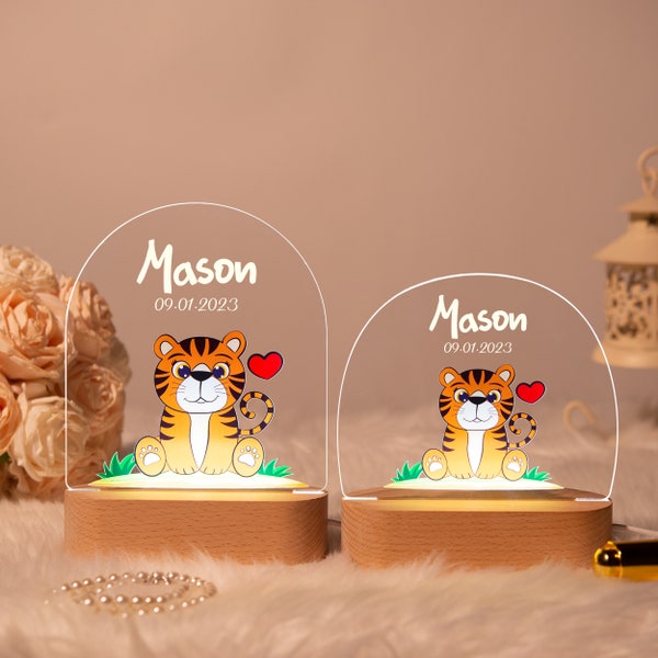 Personalized night light baby, Acrylic night lamp, Kids gifts, Children room, Bedside lamp nightstand