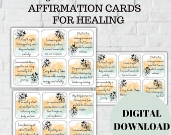 Affirmation card healing Gift Card mindset gift card affirmation gift Daily Printable self-love gift card Healing printable card
