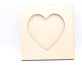 4" Heart shaped framer