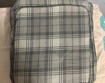 Grey Plaid Unpaper Towel, Reusable towel for cleaning