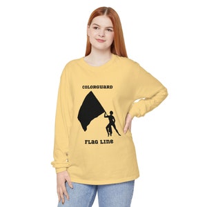 Colorguard Flag Shirt, Long Sleeve T-Shirt, Colorguard Gift, Marching Band Tee, Performance Apparel