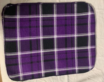 Purple Plaid Unpaper Towel, Reusable towel for cleaning