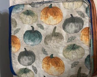 Colorful Fall Pumpkins Unpaper Towel, Reusable towel for cleaning