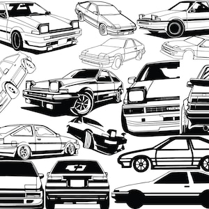 Pacote de arquivos SVGs temáticos AE86 Trueno! *Mais alta qualidade*