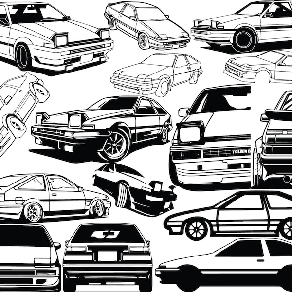 AE86 Trueno Themed SVGs File Pack! *Highest Quality*