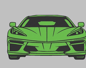 New Car "C8 Vette" Themed Digital Embroidery File! *Easy To Use*