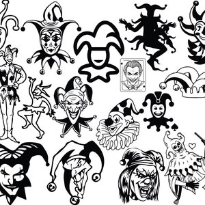 Pack de fichiers SVG sur le thème Joker/Jester ! (La plus haute qualité)