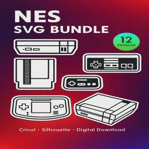 N-E-SS Game Console Themed Retro SVGs File Pack! *Highest Quality*