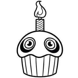 Download de arquivo SVG com tema de cupcake FNAF! *Mais alta qualidade*