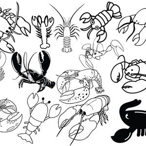 SVG-bestandspakket met kreeftthema! *Hoogste kwaliteit*
