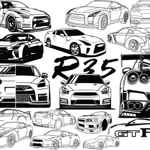 R35 Car Themed SVGs File Pack! *Highest Quality*