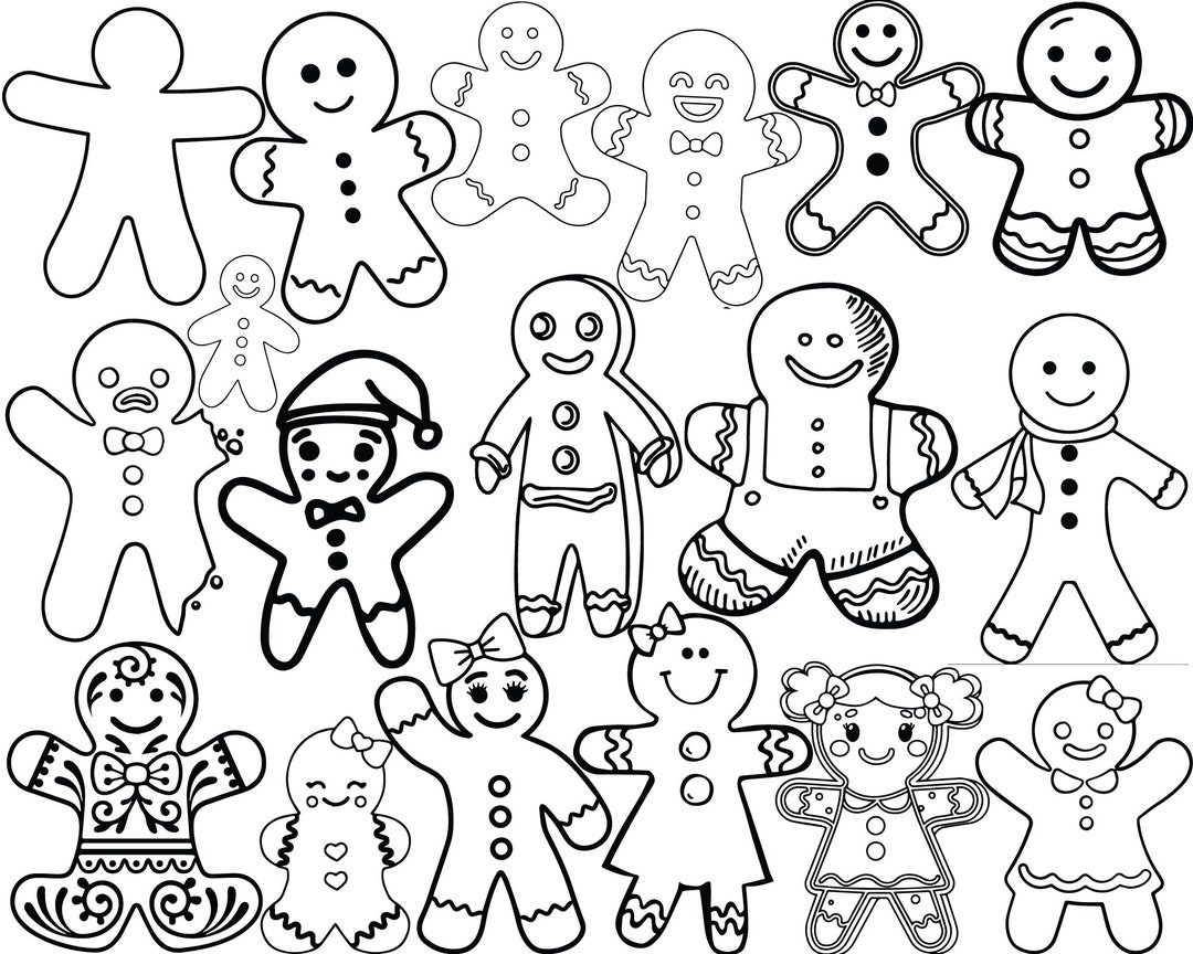 Gingerbread Man Woman Themed Christmas Svgs File Pack *highest