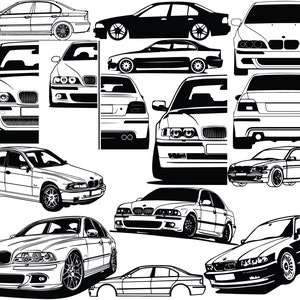 E39 M5-thema auto SVGs-bestandspakket! *Hoogste kwaliteit*