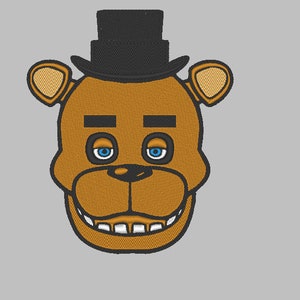 Téléchargement de fichier de machine à broder sur le thème FNAF Freddy Animatronic ! * Facile à utiliser *