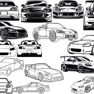 Pacote de arquivos SVGs de carros temáticos S20000 / S2k! *Mais alta qualidade*