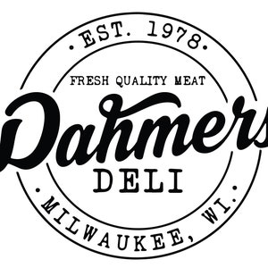 Download do arquivo SVG com tema de crime real/Halloween do Dahmers Deli!