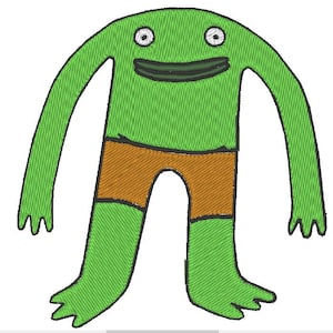 Mr Frog Embroidery File Download! Smile Happy Friends PES Files! *Easy To Use*