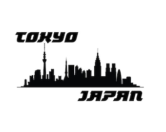 Tokyo Japan City Skyline / Silhouette SVG File Download! *Very High Quality*