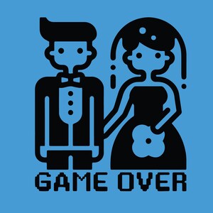 Game Over Niedliche Ehe Themed SVG-Datei! *Instant Download*