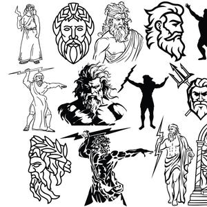 Zeus Greek God Themed SVGs File Pack! *Highest Quality*