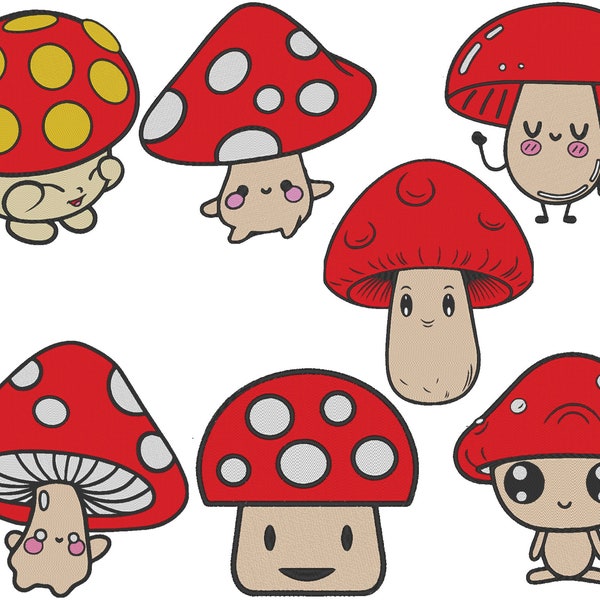 Super Cute Mushroom Embroidery Design Files Download! *Easy To Use*
