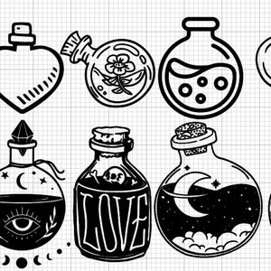 かわいい/クールなポーションとポーションボトルをテーマにした SVG ファイル パック! *最高品質*