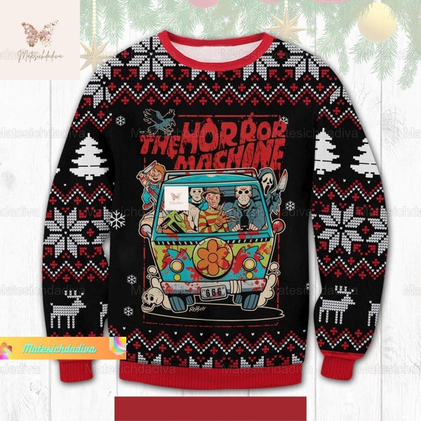 Horror Christmas Sweater Etsy