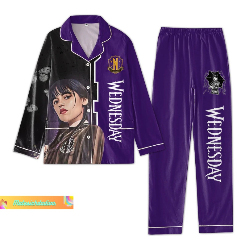 Wednesday Pajama Set Wednesday Movie Pajama Set Women Etsy UK