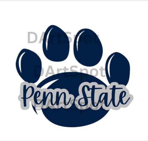 Penn State With Paw SVG, PNG &amp; Jpg - Etsy