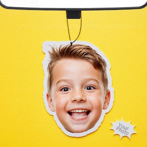Aangepaste luchtverfrisser van foto Autoluchtverfrisser - Auto-accessoires voor vriend Kerstcadeaus voor hem Autodecor cadeau