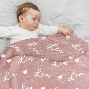 Custom Baby Blanket, Personalized Baby Girl Name Blanket, Baby Shower Gift Personalized Baby Gift Custom Gift zdjęcie 7