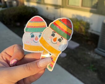 Christmas Fantasy Snowperson Sticker- Dickey