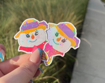 Christmas Fantasy Snowperson Sticker- Ginger