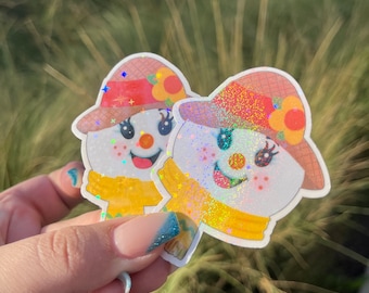 Christmas Fantasy Snowperson Sticker- Martha