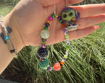 Green Vilian Doorable Beaded Phone/ Bag Charm