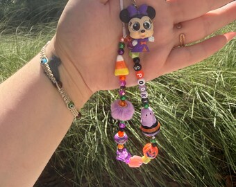 Minerva Doorable Beaded Phone/ Bag Charm- Halloween edition