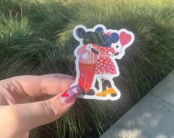 Mouse Couple Valentine’s Day Holographic sticker