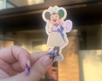 100th anniversary Holographic sticker- Minerva Mouse
