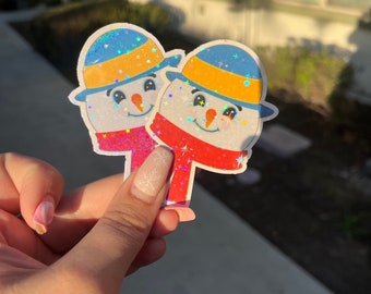 Christmas Fantasy Snowperson Sticker- Charlie