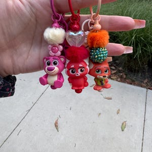 Disney Doorables Beaded Keychain- Pixar Collection