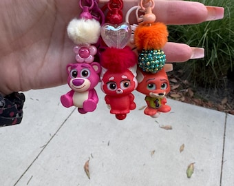 Disney Doorables Beaded Keychain- Pixar Collection