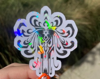 Spooky Mansion Wallpaper Holographic sticker