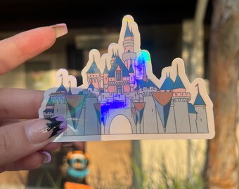 West Coast Sleeping Beauty Castle Holographic Sticker