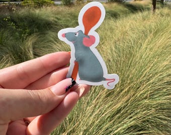 A Rat Can Dream Remy Glossy Sticker
