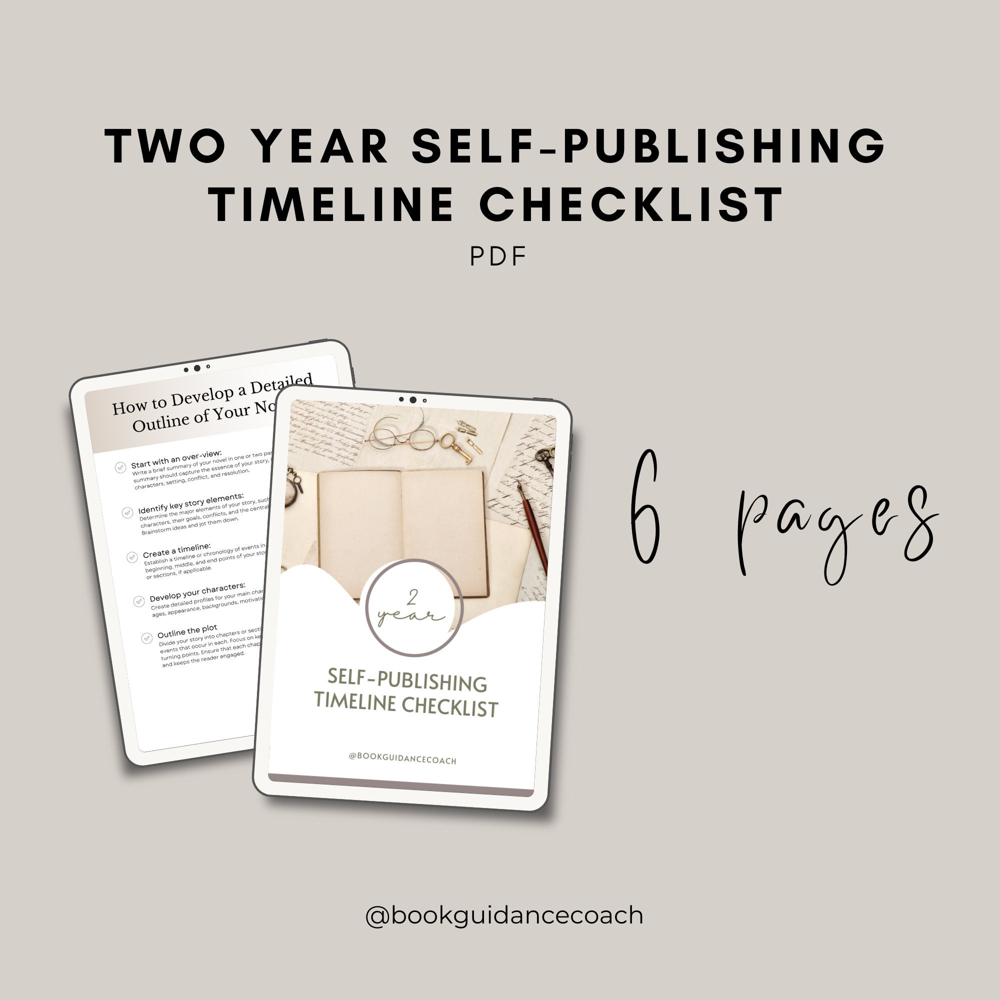 Selfpublishing Timeline Checklist 2 Years From Etsy