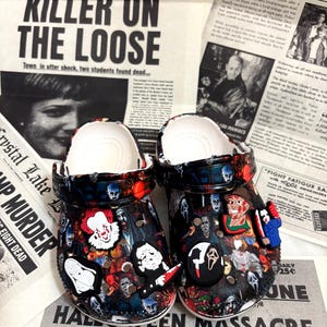 Horror movie shoe charms (6 pack)