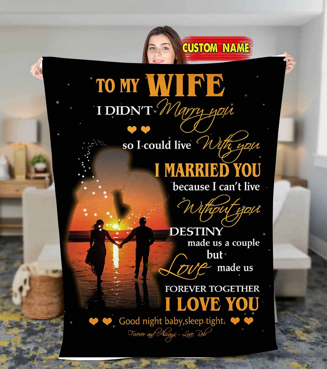 Personalized Blanket for Wife to My Wife Couple Blanket From Etsy