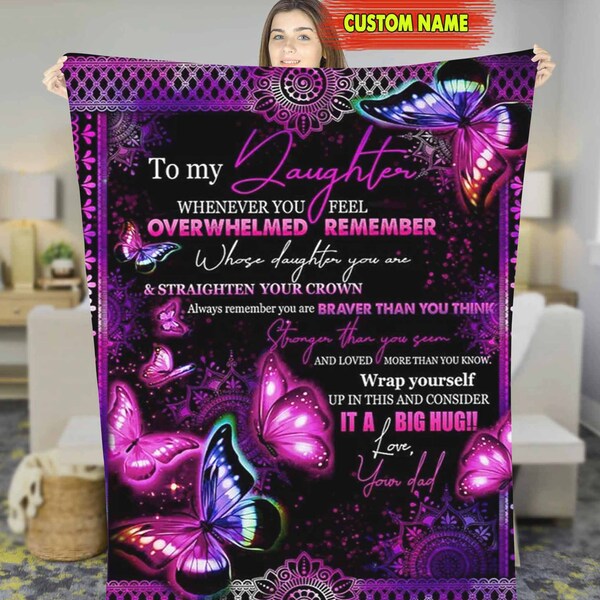 Daughter Blanket From Mom and Dad Etsy